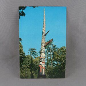Vintage Postcard - World's Tallest Totem Pole Beacon Hill - Wright Everytime